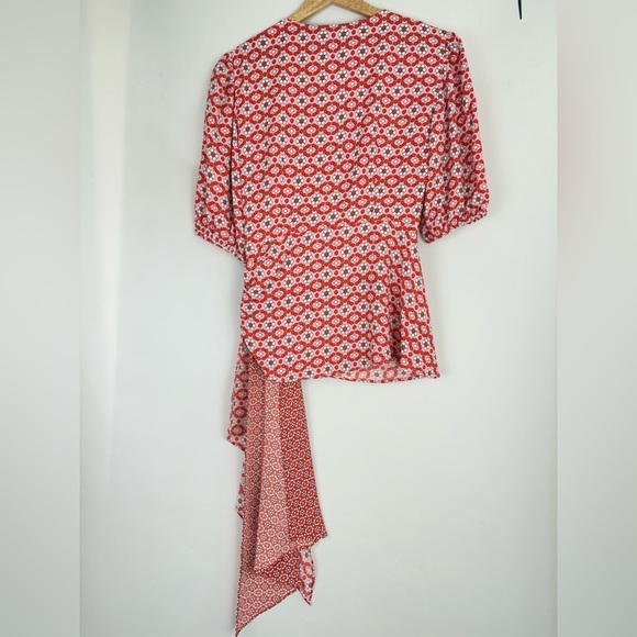 Sachin & Babi Printed Faux Wrap Top Size 2 - Picture 7 of 7